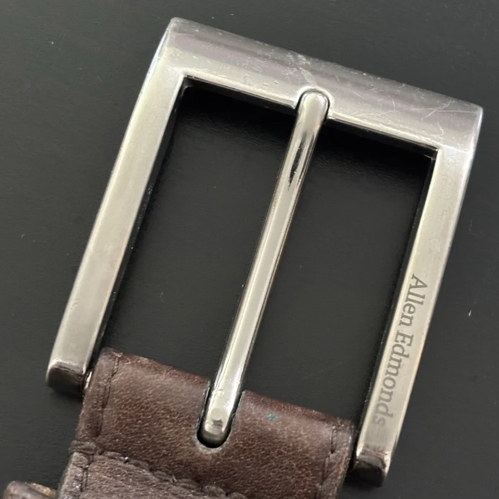 Allen Edmonds Soft Leather Belt Men's Dress Belt Cocoa Brown Size 50 (56